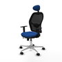PIQUERAS Y CRESPO Silla de oficina Jorquera Azul y Negro con mecanismo Sincro/Traslack
