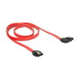DeLOCK Cable SATA 6 Gb/s recto a angulado 70 cm rojo