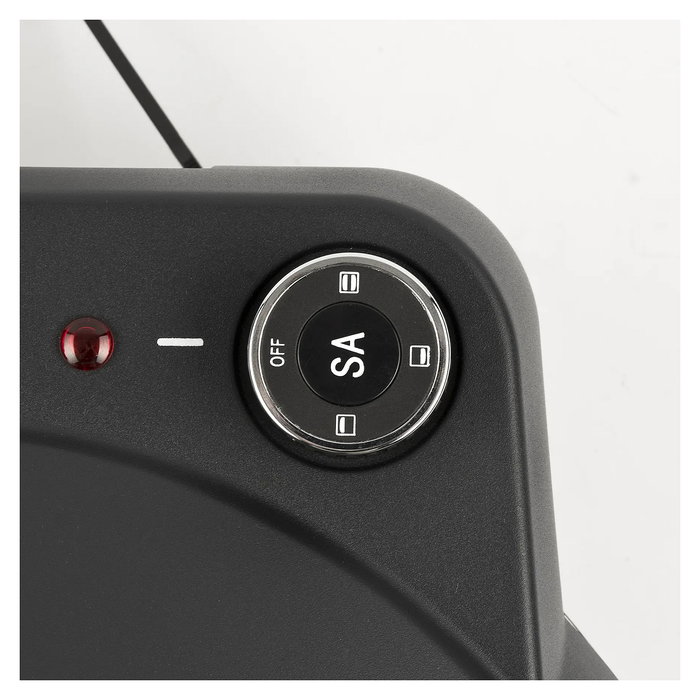 Ferrari Horno de Pizza con Piedra, 28 cm, 420 °C, 1200 W, Negro y Plata - Modelo G10199