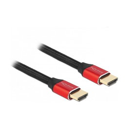 DeLOCK Cable HDMI Ultra High Speed 48 Gbps 8K 60 Hz Rojo 0,5 m