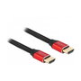 DeLOCK Cable HDMI Ultra Alta Velocidad 48 Gbps 8K 60Hz HDR, 0.5 metros, Rojo y Negro, Certificado HDMI 2.1, ARC, Dolby Vision, para Consolas, PC, TV