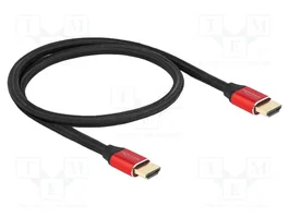 DeLOCK Cable HDMI Ultra High Speed 48 Gbps 8K 60 Hz Rojo 0,5 m