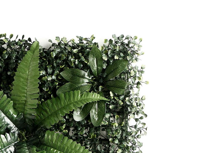 Ibergarden Jardin Vertical Hoja Helecho 50x50 cm Verde y Blanco (Set de 10)