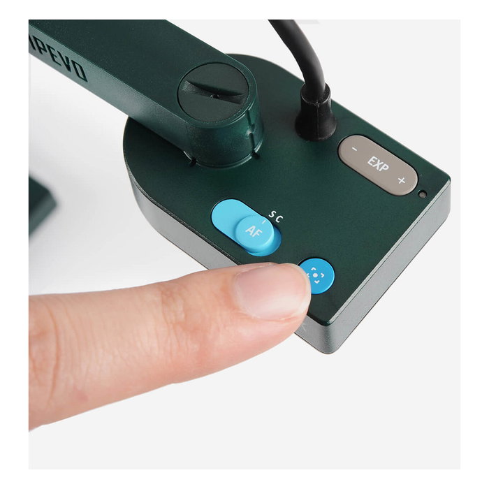 IPEVO V4K Cámara Documental USB, 8 MP CMOS, Ultra HD 4K, Resolución 3264 x 2448, Micrófono Incorporado, Compatible con Windows y Mac, Color Gris