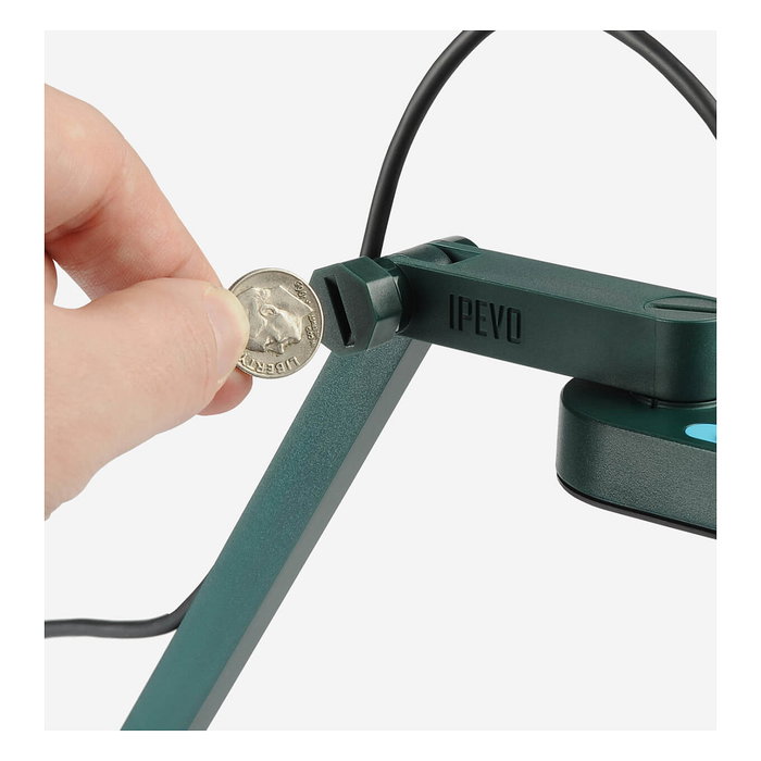 IPEVO V4K Cámara Documental USB, 8 MP CMOS, Ultra HD 4K, Resolución 3264 x 2448, Micrófono Incorporado, Compatible con Windows y Mac, Color Gris