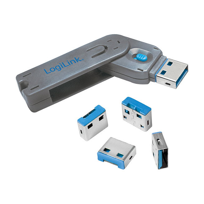 LogiLink Port Blocker USB-A, 1 Llave + 4 Bloqueos LogiLink Port Blocker USB-A, 1 Llave + 4 Bloqueos