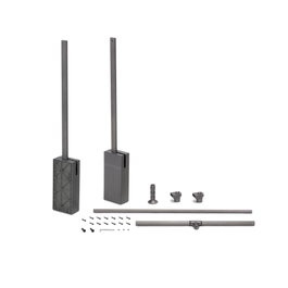 Emuca Colgador abatible Sway ancho regulable 830-1150mm Titanio