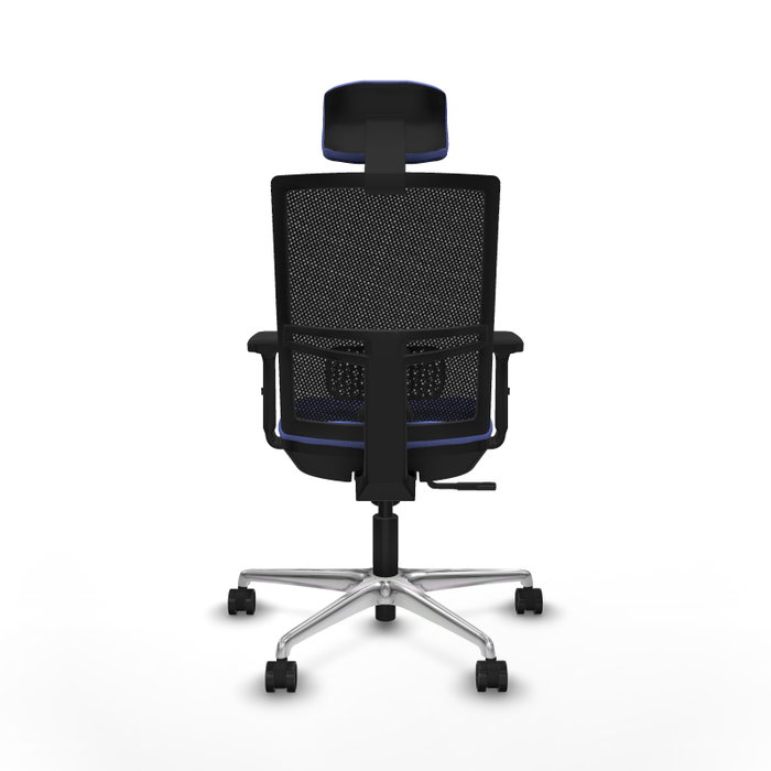 PIQUERAS Y CRESPO Silla de oficina Yunquera con mecanismo Sincro, Azul claro y Negro