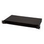 LogiLink Panel de parcheo de fibra óptica 19/1U tipo deslizante, negro, sin carga