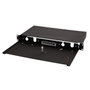 LogiLink Panel de parcheo de fibra óptica 19/1U tipo deslizante, negro, sin carga
