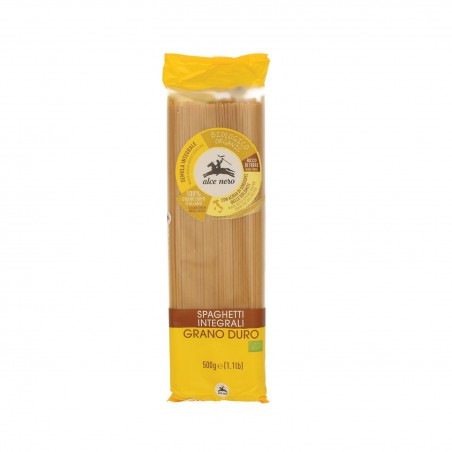 ALCE NERO Espaguetis de Trigo Duro Integral BIO 500 g