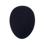 BakkerElkhuizen The Egg Ergo Mauspad - Negro, Alfombrilla de Ratón Antibacteriana, Base Antiderrapante, Caucho y Textil, 230x300x2 mm