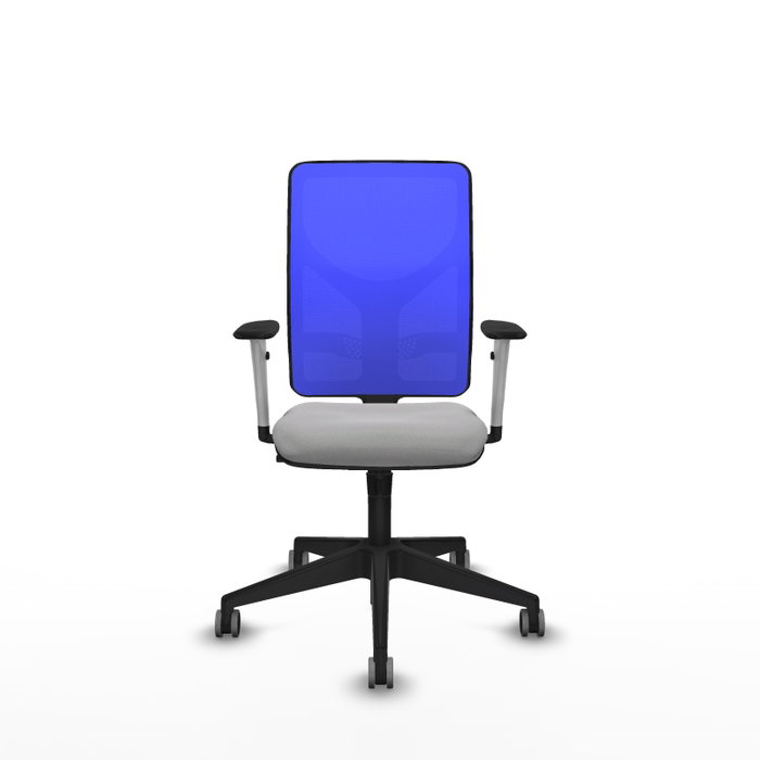 PIQUERAS Y CRESPO Silla de oficina Motilla con mecanismo Sincro, Gris claro y Azul