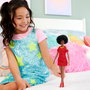 Barbie HRH18 Muñeca Fashionista 65 Aniversario Piel Negra Vestido Rojo con Hombros Abiertos, Tacones y Collar +3 años