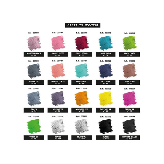 Crazy Color Carta de Color Tinte semipermanente
