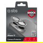 SBS Protector para Lentes de Cámara iPhone 17/16, Resistente a Golpes y Rayones, Vidrio Templado, Transparente, Incluye Paños de Limpieza - TECAMGLIP1763