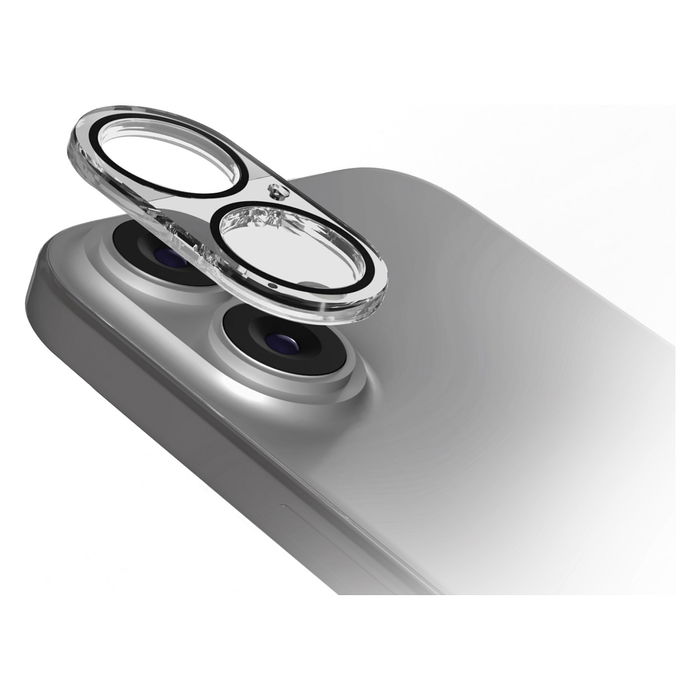 SBS Protector para Lentes de Cámara iPhone 17/16, Resistente a Golpes y Rayones, Vidrio Templado, Transparente, Incluye Paños de Limpieza - TECAMGLIP1763