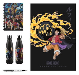 Halantex Set de Regalo One Piece con Botella, Cuaderno, Manta y Bolígrafo