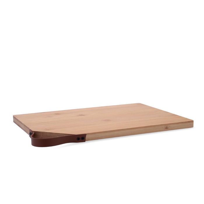 Tabla Bambú y Asa Simil Cuero Ozon Quid 33x23 cm (12 Unidades) Tabla Bambú y Asa Simil Cuero Ozon Quid 33x23 cm (12 Unidades)