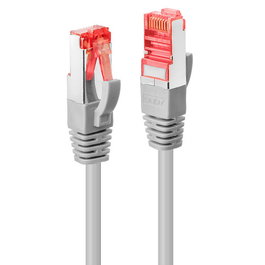Lindy 47701 Cable de Red Ethernet RJ-45 Cat6 S/FTP (S-STP) 0,5 m Gris para 10/100/1000Base-T(X), Blindaje de Conector y Funda Protectora