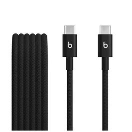 Apple Beats Cable de Carga USB-C a USB-C Trenzado 1.5 m, USB 2.0, Carga Rápida, Negro Bolt