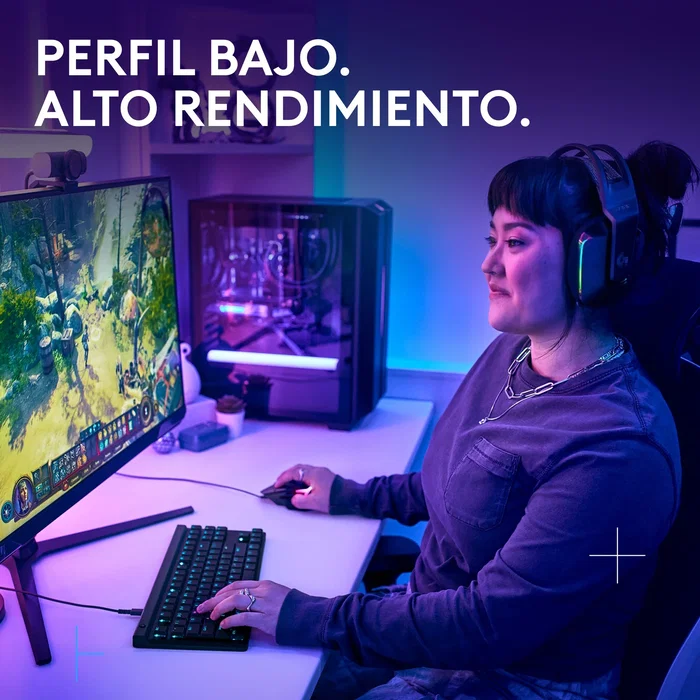Logitech G515 TKL Teclado Gaming Mecánico Tenkeyless Negro USB con Switches GL Táctiles, Retroiluminación RGB LIGHTSYNC, Teclas PBT y Cable USB-C (Layout Español QWERTY) Logitech G515 TKL Teclado Gaming Mecánico Tenkeyless Negro USB con Switches GL Táctiles, Retroiluminación RGB LIGHTSYNC, Teclas PBT y Cable USB-C (Layout Español QWERTY)