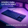 Logitech G515 TKL Teclado Gaming Mecánico Tenkeyless Negro USB con Switches GL Táctiles, Retroiluminación RGB LIGHTSYNC, Teclas PBT y Cable USB-C (Layout Español QWERTY)
