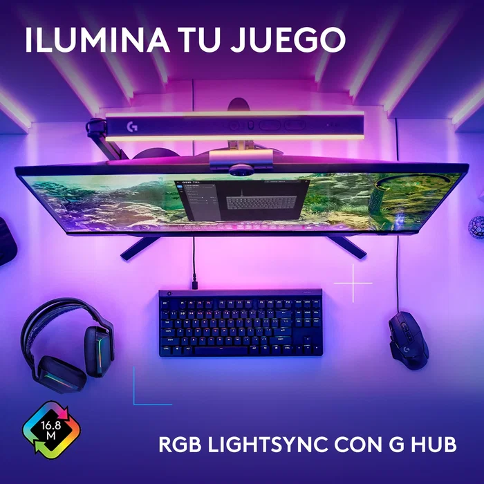 Logitech G515 TKL Teclado Gaming Mecánico Tenkeyless Negro USB con Switches GL Táctiles, Retroiluminación RGB LIGHTSYNC, Teclas PBT y Cable USB-C (Layout Español QWERTY) Logitech G515 TKL Teclado Gaming Mecánico Tenkeyless Negro USB con Switches GL Táctiles, Retroiluminación RGB LIGHTSYNC, Teclas PBT y Cable USB-C (Layout Español QWERTY)