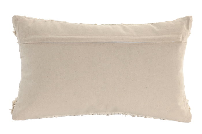 DKD Home Decor Cojín Boho Crudo 30 x 50 cm Algodón Hecho a Mano (2 Unidades)