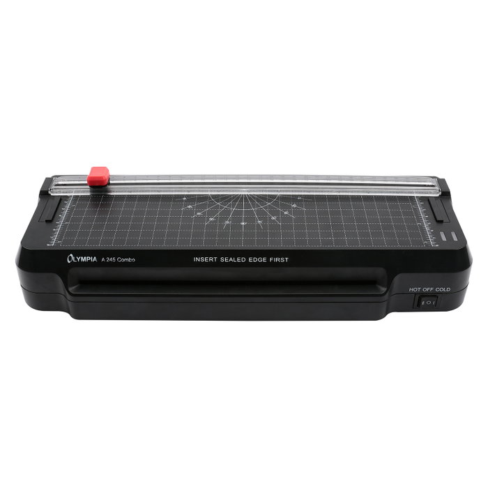 Olympia A 245 Combo Plastificadora y Cortapapeles Negro