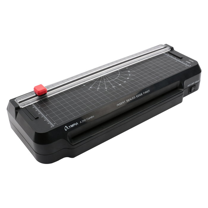 Olympia A 245 Combo Plastificadora y Cortapapeles Negro