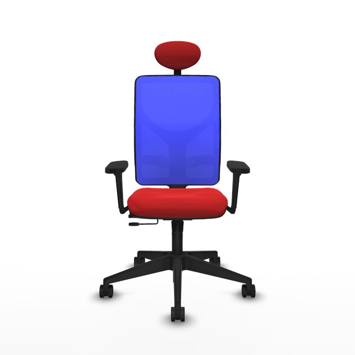 PIQUERAS Y CRESPO Silla de oficina Motilla Rojo/Azul