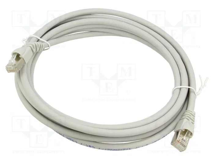 TELEGÄRTNER Patch cord Cat 6a S/FTP 3m gris