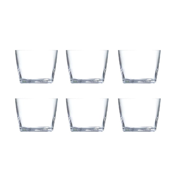 Summa Bilbo Vaso de Vidrio Templado, 23 cl, Diámetro 84 mm, Alto 65 mm, Borde Grueso (Set de 12)