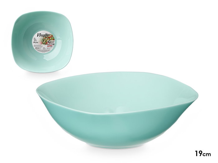 Vivalto Bol Cuadrado Opal Verde 19 cm x 19 cm x 6.5 cm (Set de 36) Vivalto Bol Cuadrado Opal Verde 19 cm x 19 cm x 6.5 cm (Set de 36)