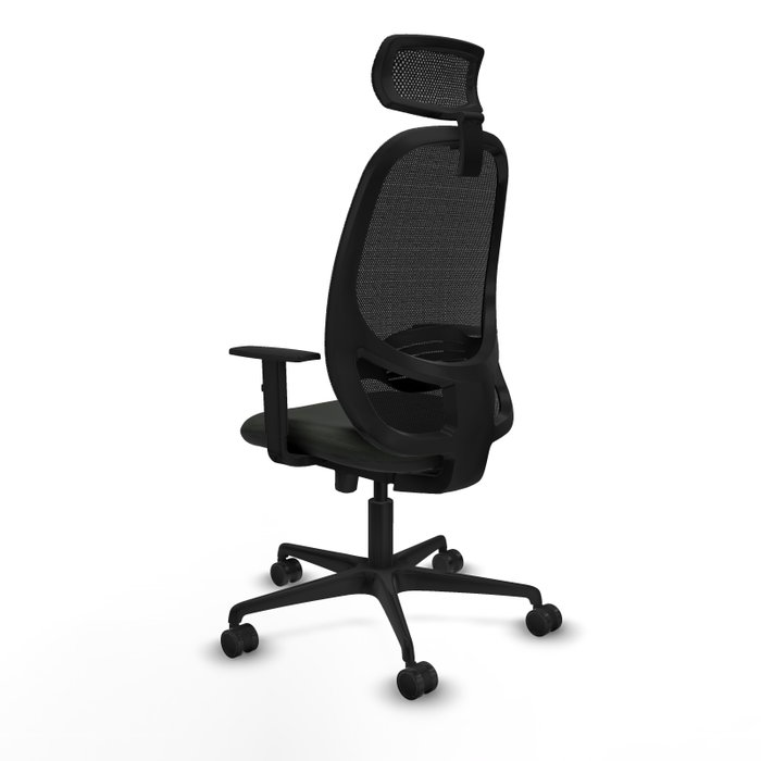 PIQUERAS Y CRESPO Silla de oficina Cilanco con mecanismo Sincro/Traslack, Negra