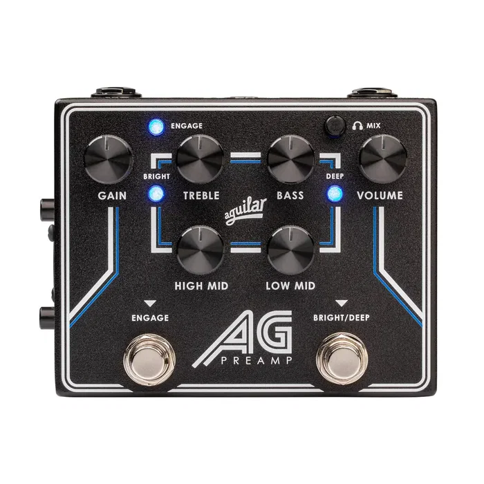 Aguilar Pedal Preamplificador AG Preamp DI Ecualizador 4 Bandas Salida Auriculares y DI