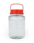 La Mediterranea Tarro de Vidrio con Tapa y Asa 5000ml 17.8x17.8x28 cm (4 Unidades)