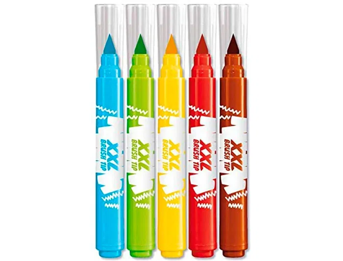 Maped Rotulador Color Peps Jumbo Punta Pincel Caja de 5 Colores Surtidos