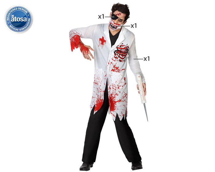 Disfraz para Adultos Th3 Party Blanco Asesino (3 Piezas)