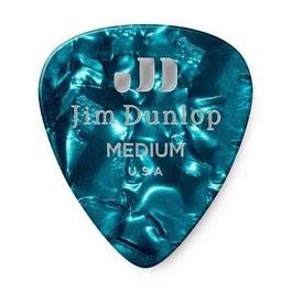 Dunlop Púas Celluloid Turquoise Pearloid Medium (pack de 12)