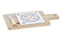 DKD Home Decor Set de 3 Tablas de Aperitivo Salitre en Bambú, Gres e Inox (21,5x11,8x1,5 cm) inevitablemente azul y natural
