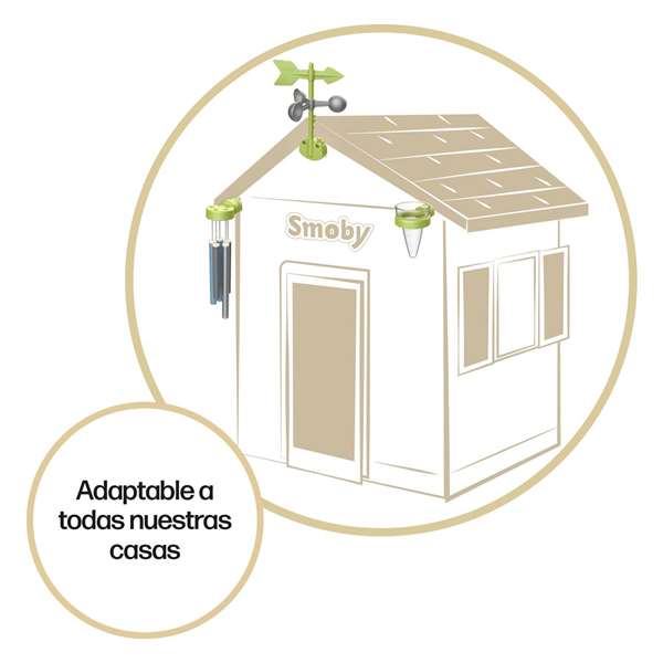 Smoby Kit Meteorológico Educativo con Carrillón, Veleta y Pluviómetro