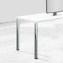 Emuca Lote de 4 patas para mesa, diámetro 60mm, H 710mm, Acero, Cromado