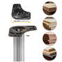 Emuca Lote de 4 patas para mesa, diámetro 60mm, H 710mm, Acero, Cromado