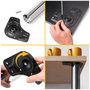 Emuca Lote de 4 patas para mesa, diámetro 60mm, H 710mm, Acero, Cromado