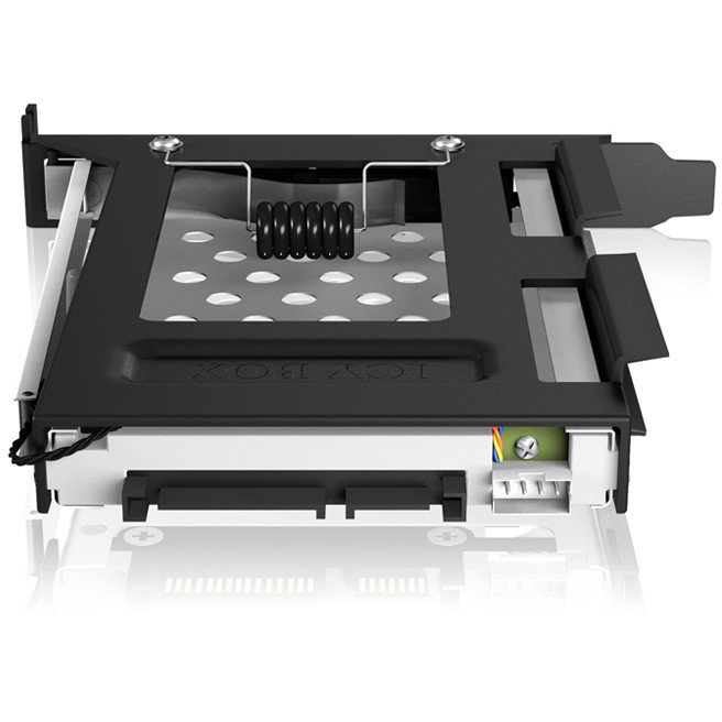 ICY BOX IB-2207StS - Adaptador para SSD SATA de 2.5" en Ranura PCIe, Aluminio, Hot-Swap, Negro