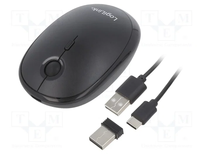 LogiLink ID0204 Ratón Inalámbrico Bluetooth y 2.4GHz Negro