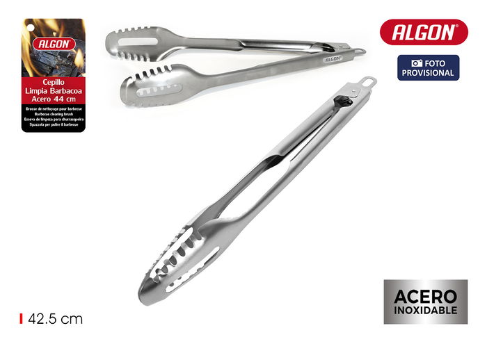 Algon Bbq Pinzas para Barbacoa en Acero de 48 cm, Manos de Acero, Utensilio Parrilla (12 Unidades) Algon Bbq Pinzas para Barbacoa en Acero de 48 cm, Manos de Acero, Utensilio Parrilla (12 Unidades)