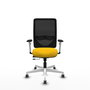 PIQUERAS Y CRESPO Silla de oficina Zulema Amarillo/Negro con mecanismo Sincro/Traslack